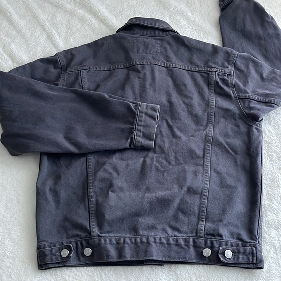 Vintage 90s Guess Authentic Jeans Gray Denim Jacket Mens Made in USA Size M - Picture 8 of 13